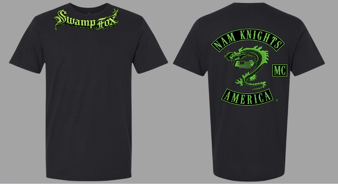#002 Toxic Green Swamp Fox Tee - U.S. Flag