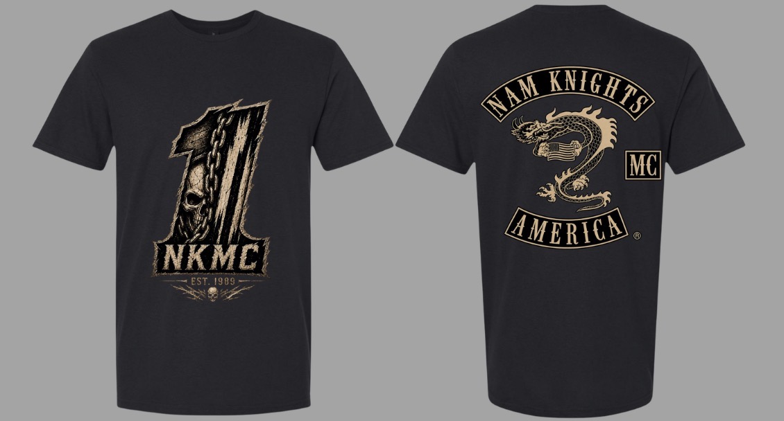 #003 NKMC #1 Vintage Skull Tee - U.S. Flag
