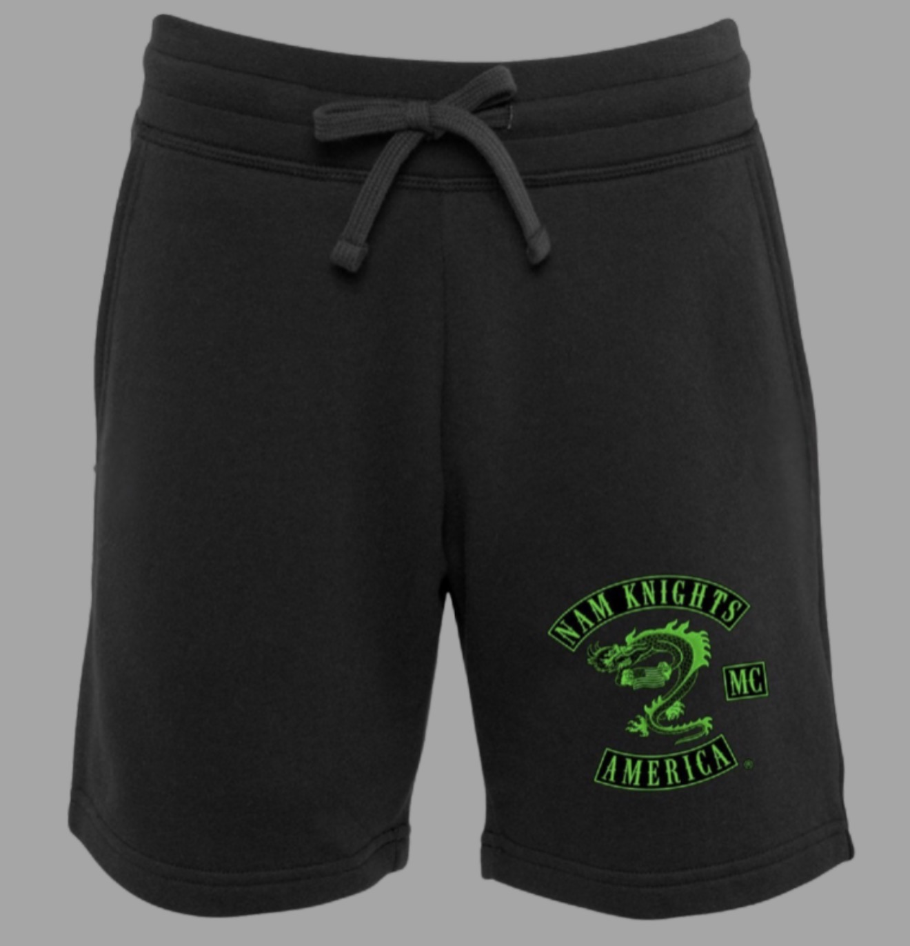 #011 Toxic Green NKMC Shorts - U.S. Flag