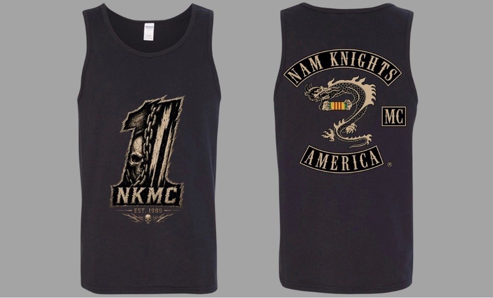 #019 NKMC #1 Vintage Skull Tank - Vietnam Ribbon