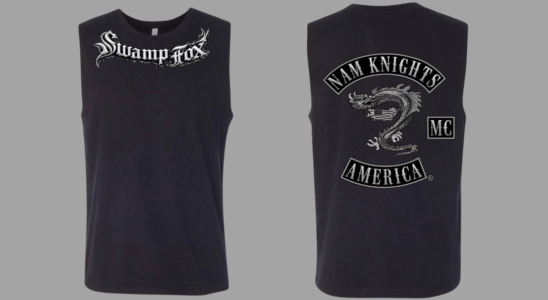 #025 Classic Blackout Swamp Fox Muscle Tee - U.S. Flag