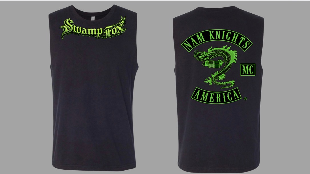 #026 Toxic Green Swamp Fox Muscle Tee - U.S. Flag