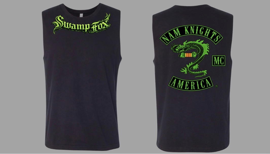 #026 Toxic Green Swamp Fox Muscle Tee - Vietnam Ribbon