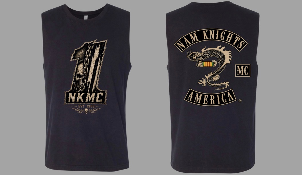 #027 NKMC #1 Vintage Skull Muscle Tee - Vietnam Ribbon