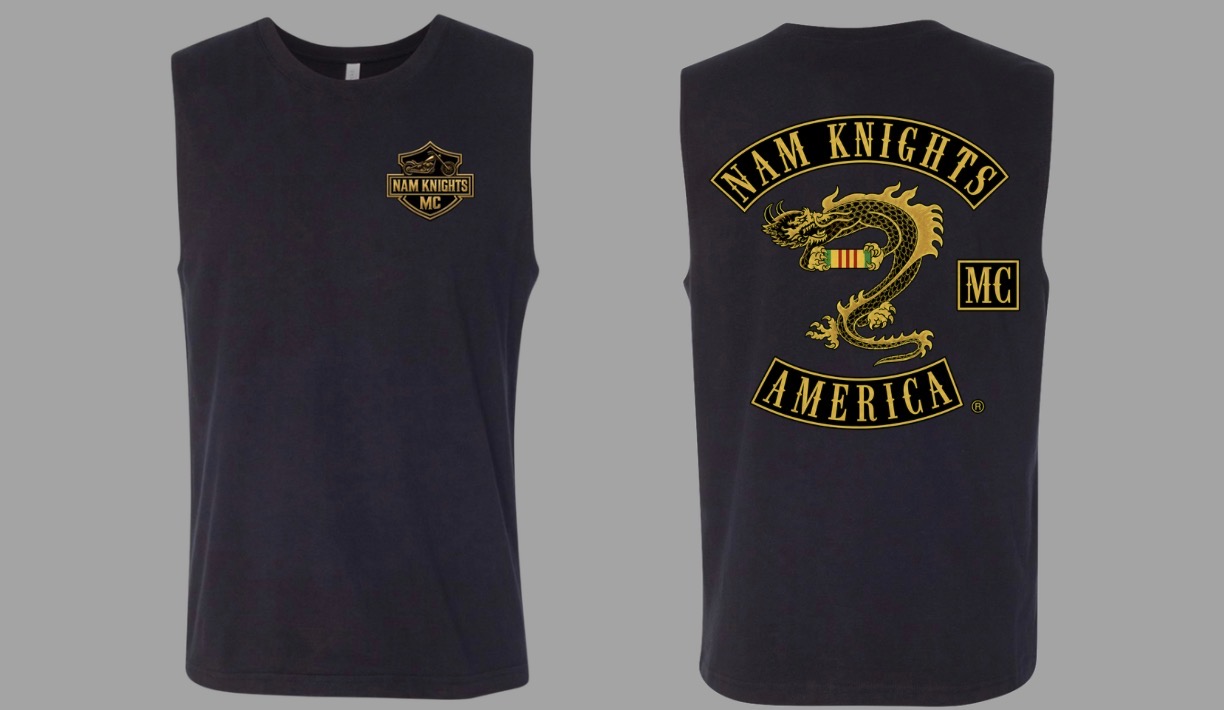 #031 NKMC Bar & Shield Muscle Tee - Vietnam Ribbon
