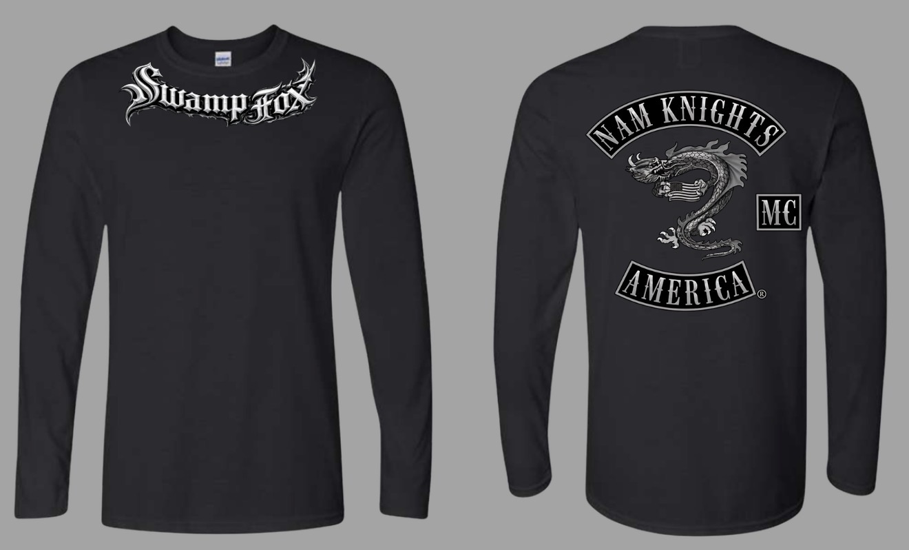 #033 Classic Blackout Swamp Fox Long Sleeve - U.S. Flag