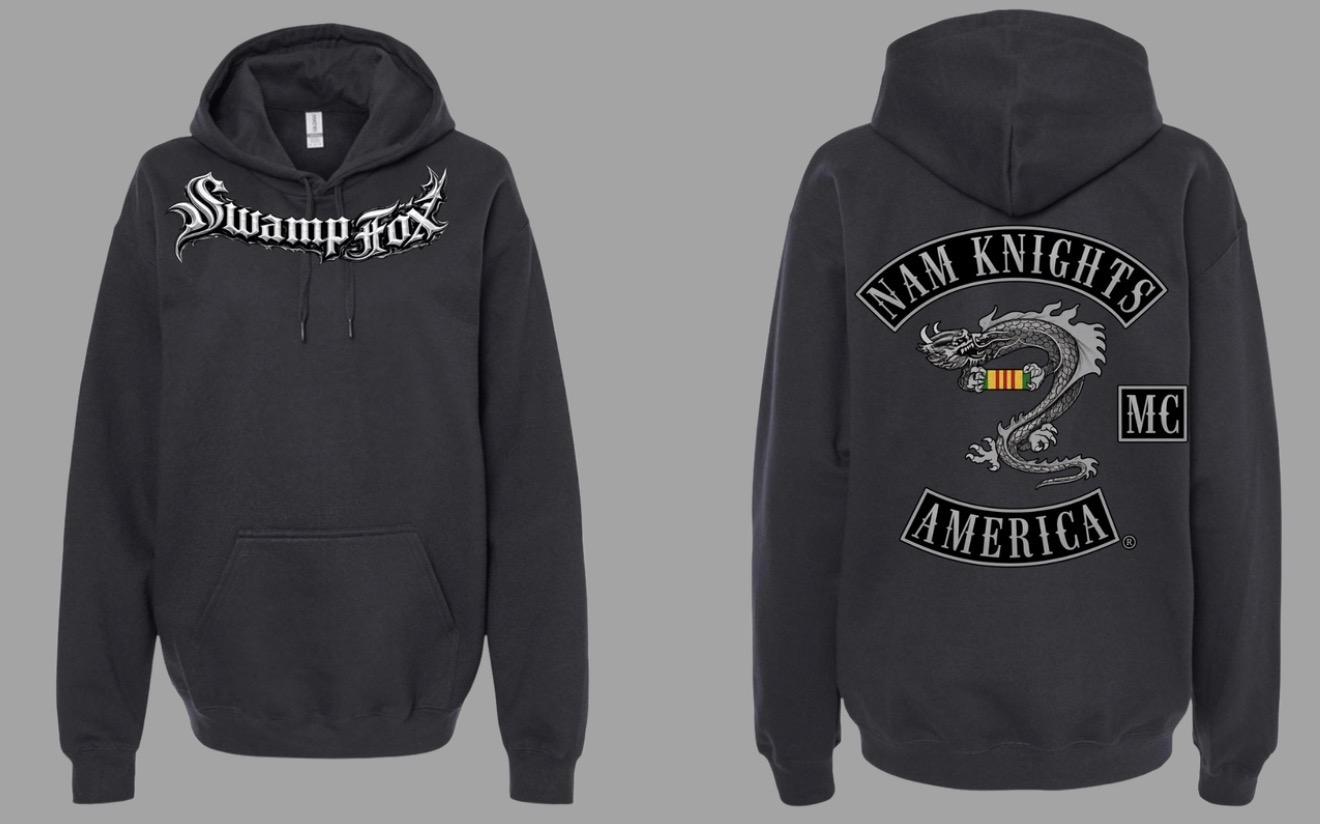 #041 Classic Swamp Fox Blackout Hoodie - Vietnam Ribbon