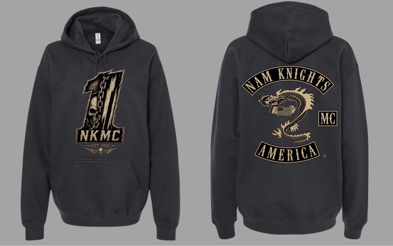 #043 NKMC #1 Vintage Skull Hoodie - U.S. Flag
