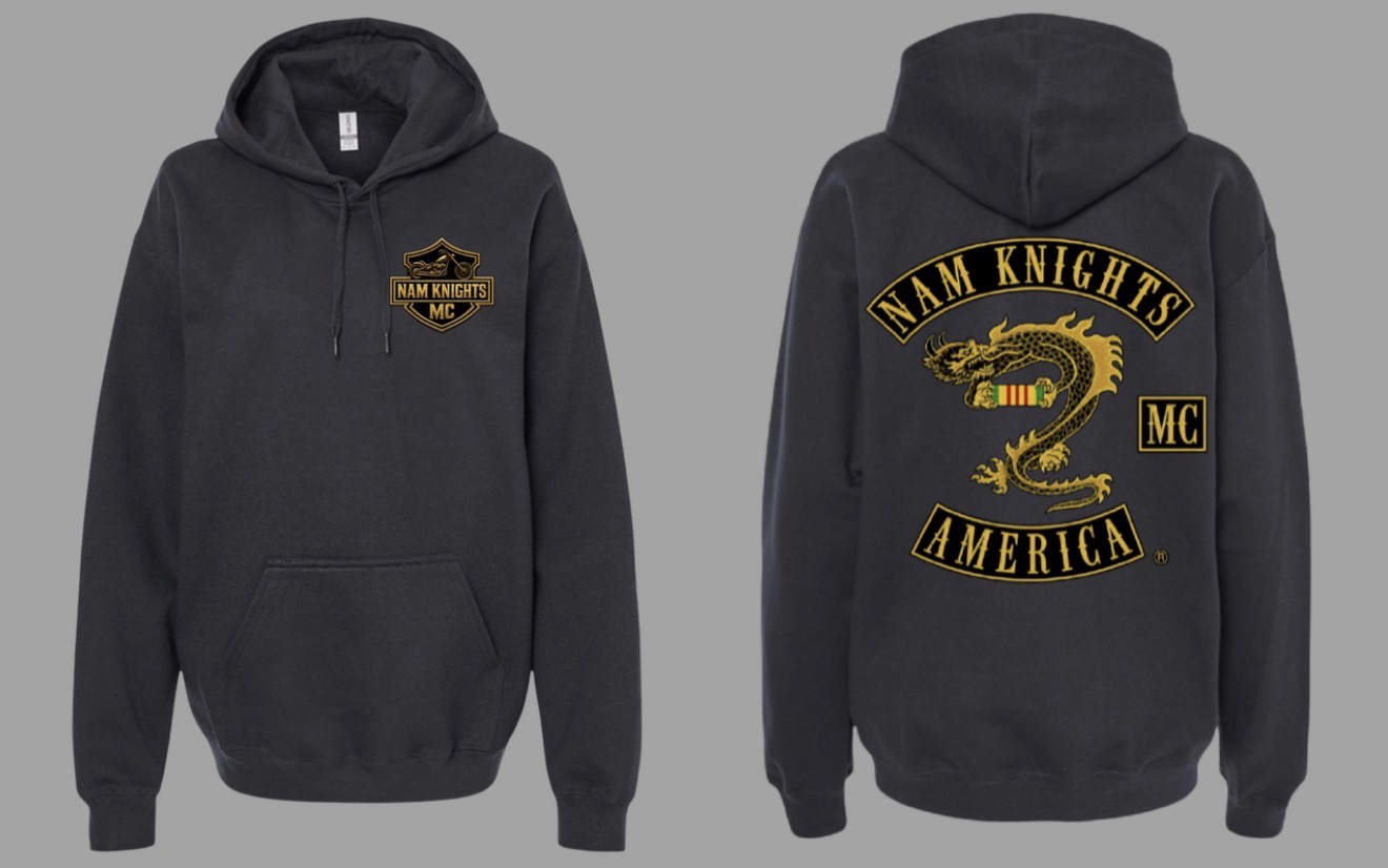 #047 NKMC Bar & Shield Hoodie - Vietnam Ribbon